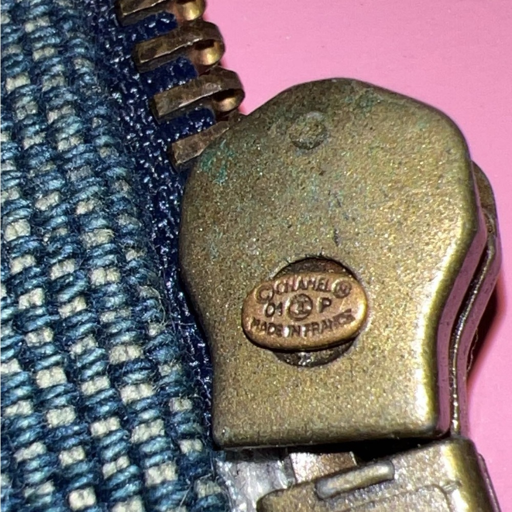 πSOLDπ CHANEL Embellished Denim Cuff Bracelet - Picture 7 of 8